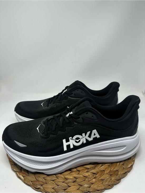 HOKA ONE Bondi 9 Running Shoes Black White Size 14 Men\'s main image 9